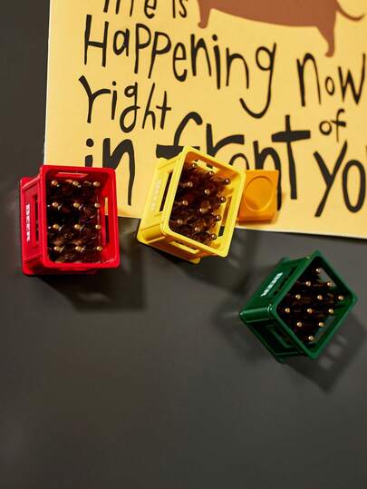 Joivida Ímã de Geladeira Retrô Mini Multicolorido, Abridor de Garrafas Novidade, Decoração de Cozinha, Acessório de Bar Engraçado, Utensílio de Escritório, Presente Colecionável Magnético