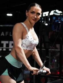 Powerista 大理石圖案工字運動型文胸