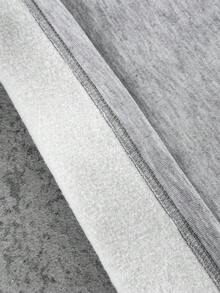 SHEIN Tall بنطلون رياضي فضفاض بقصة واسعة للساق ذو لون أحادي بسيط للنساء، مناسب للتخرج، العودة إلى المدرسة، وملابس المعلمات - رمادي فاتح - مشاهدة 8