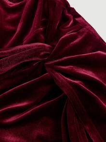 SHEIN MOD 红色亮片扭结前襟吊带无袖连衣裙，性感女装，化装舞会礼服，女士连衣裙，性感红色连衣裙，性感派对礼服，生日女士服装，女装，派对礼服