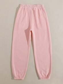 INAWLY Women's Comfortable Casual Drawstring Pocket Sweatpants - Baby Pink - View 2
