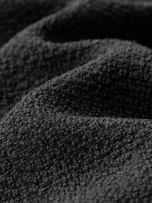 Muvela Women Solid Color Single-Breasted Round Neck Long Sleeve Casual Jacket Valentines Clothes - Black - View 3