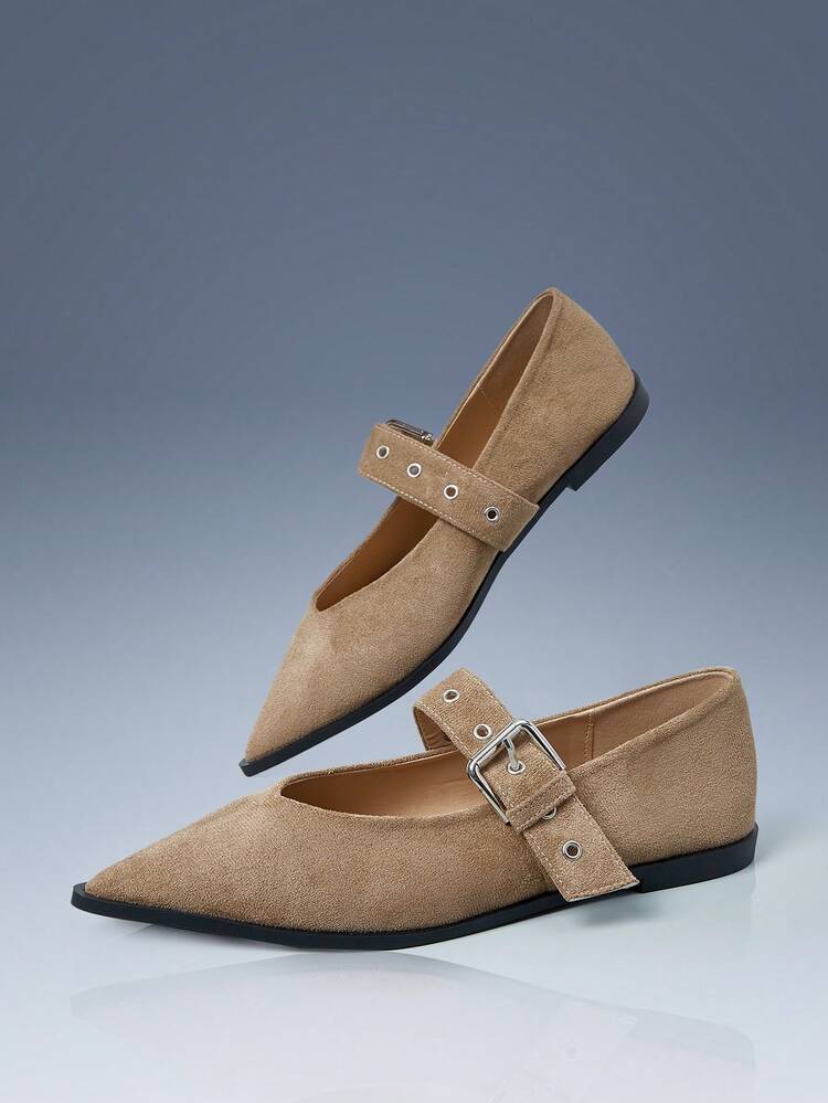 CUCCOO GRLICON Casual Solid Color Comfortable Pointed Toe Women Flats For Christmas