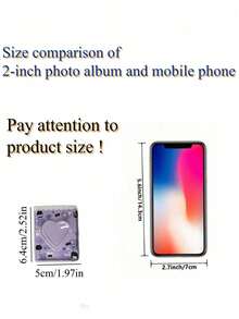 1本超可爱迷你爱心相册，8页单框设计。硬壳材质能更好地保护照片。可用于存放旅行照片、婚礼照片，以及记录宝宝的成长历程。纪念相册是节日生日礼物的理想之选，创意十足，个性化设计，小巧便携。 - 彩色 - 查看 10