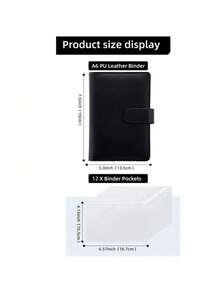 1pc A6 Budget Binder With Cash Envelopes, Cash Saving Book Budgeting Planne PU Leather Notebook Binder With 12 PCS A6 Binder Pockets, Cash Stuffing Folder Envelope System - Multicolor - View 7