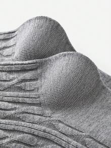 LUVLETTE Solid Over The Knee Socks - Grey - View 4