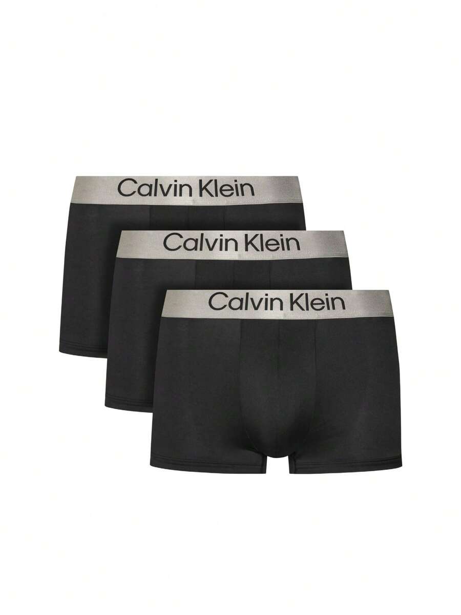 Calvin Klein 3 Pack Men's Boxers - Black - View 1