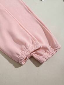 INAWLY Women's Comfortable Casual Drawstring Pocket Sweatpants - Baby Pink - View 5