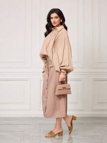 Sleekvia Women's Fashionable Elegant Crystal Decorated High Heel Sandals - Apricot - View 6