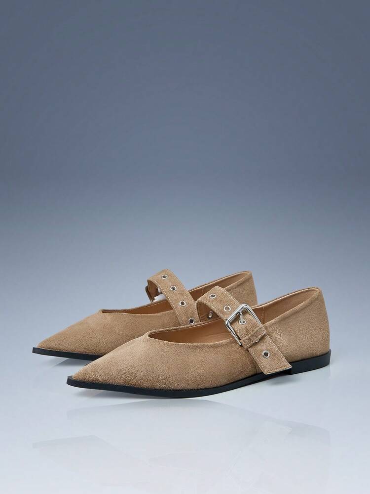 CUCCOO GRLICON Casual Solid Color Comfortable Pointed Toe Women Flats For Christmas