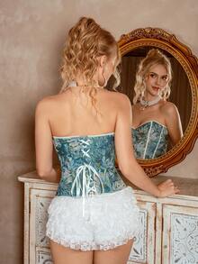 Myrelith 1pc Women Elegant Printed Bandeau Shapewear Top - Multicolor - View 2