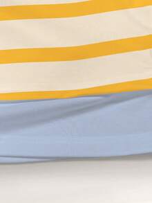 Resyla Plus Size Women Casual Striped Sausage Dog Embroidery Sweatshirt, Autumn/Winter