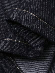 DAZY Women's Regular Waist Striped Loose Straight Leg Jeans, Casual Street Style - Dark Wash - View 7