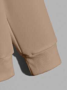 EURMUSE Cotton 2pcs Men's Basic English Letter Printed Pocket Design Slim Fit Sweatshirt Set - Multicolor - View 6