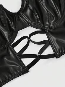 ROMWE Women's Gothic Bat Asymmetric Underwire Sexy Bra