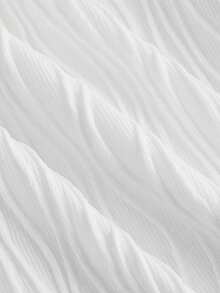 SHEIN MOD 白色纯色绒面吊带长裙 - 白色 - 查看 2