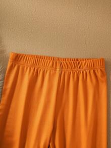 SpongeBob SquarePants | SHEIN Tween Boy Cute Cartoon Graphic Long Sleeve T-Shirt And Brown Pants Snug Fit Pajama Set