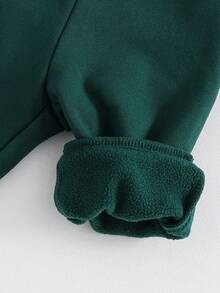 5pcs Newborn Baby Boy/Girl Casual Solid Color Elastic Waist Pants, Autumn/Winter