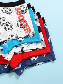 Snug Zone 5pcs/Pack Boys' Soccer Comfortable Boxer Briefs - Multicolor - View 4