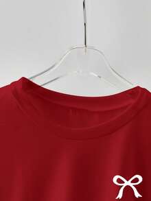 Resyla Casual Fashionable Fitted Knit Pullover Short Sleeve T-Shirt For Women