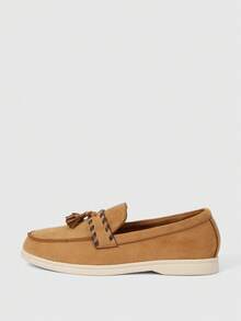 Sleekvia Mocasines planos de unicolor versátiles y casuales para ir al trabajo - Marrón - Ver 7