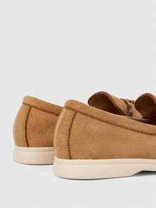 Sleekvia Mocasines planos de unicolor versátiles y casuales para ir al trabajo - Marrón - Ver 9