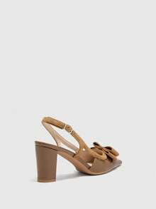 CUCCOO BIZCHIC Tacones altos de moda versátiles para uso diario con diseño de hebilla y decoración de lazo en la punta