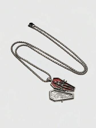 Goth Collana con pendente a croce con borchie a stampa leopardata, collana choker punk, catena da clavicola versatile e alla moda