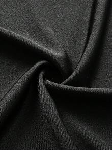 Viva Relle Plus Size V-Neck Black Lace Flowy Dress