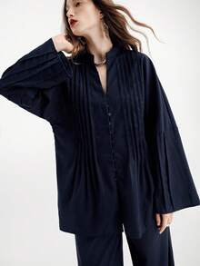 Aveloria Modichic Ensemble top à cordon de serrage vintage à la mode et pantalon large, décontracté et polyvalent