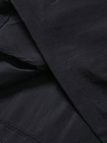 STYNVO 男士休闲时尚街头风日常通勤简约纯色拉链衬衫，春秋季 - 黑色 - 查看 8