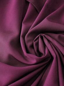 DreamSkyne Đầm suông cổ chữ V tay ngắn thanh lịch màu trơn cỡ lớn dành cho nữ - Màu tím - Xem 5