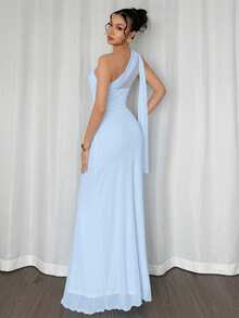 Firerie 女士优雅浪漫时尚办公室女士性感修身长裙，不对称肩部设计，适合派对、海滩度假、返校、约会、婚礼、生日、复活节、春夏季