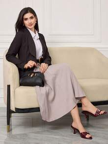 Sleekvia 女士绑带高跟穆勒凉鞋，夏季新品 - 酒紅色 - 查看 6