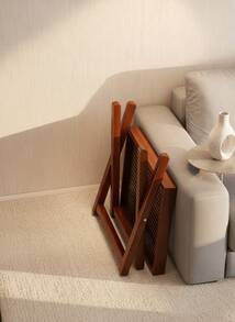 Cirelle 折叠边桌客厅沙发边柜储物托盘边桌移动茶几茶盘户外桌