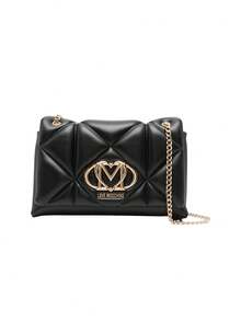 Embossed Quilted Flap Women's Shoulder Bag Black - Black - View 1