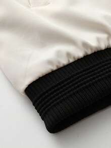 Manfinity Homme Áo khoác dài tay có khóa kéo thường ngày dành cho nam - trắng - Xem 3