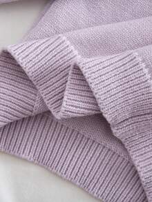 Maglione lavorato a maglia viola casual, alla moda e carino con fiori e api, morbido e confortevole, adatto per scene quotidiane, viaggi, vacanze, casa, asilo, autunno e inverno, Natale, apertura scolastica, feste, stile versatile a maniche lunghe, abbigliamento primaverile, autunnale e invernale, abiti da ragazza per festival, maglione con api e girasoli, maglioni carini per bambini, set di abbigliamento con api e girasoli, taglia 7 - Viola chiaro - Visualizzare 11