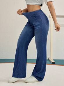 Flexra Tall Women's Solid Color Minimalist Everyday Jeans - Dark Wash - View 4