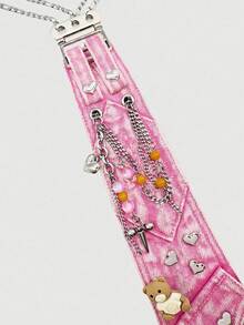 ROMWE Grunge Punk Y2K Punk Metal Ring Accessoarer, Flera Ögon & Fickdesign, Slips med Slitna Kanter För Kvinnor, Personliga Coola Unika Dekorativa Ornament