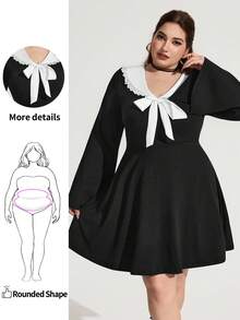 Enliva Plus Size Women's Adjustable Strap Halloween Printed Dress, Halloween Costume OutfitGoth/Gothic Women Clothes/Halloween Plus Size /Halloween Costume, - Black and White - View 2
