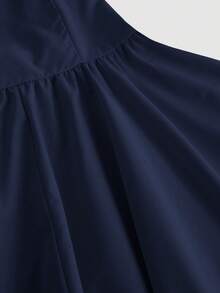 SHEIN MOD 粉色浪漫露背蝴蝶结连衣裙，适合约会、派对、度假、下午茶、生日等场合。 - 藏蓝色 - 查看 4