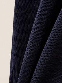 Muvela 女士休闲撞色吊带针织上衣，可爱夏季装 - 藏蓝色 - 查看 5