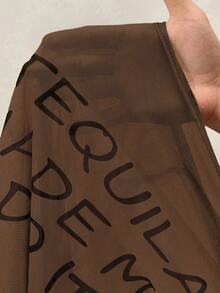 BamGleam Áo thun nữ cổ tròn tay ngắn ôm sát dáng ngắn thường ngày - màu nâu - Xem 7