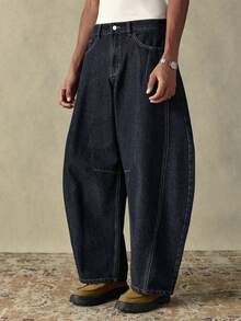 SWAVVY Men's Casual Washed Distressed Denim Jeans - Blue - View 3