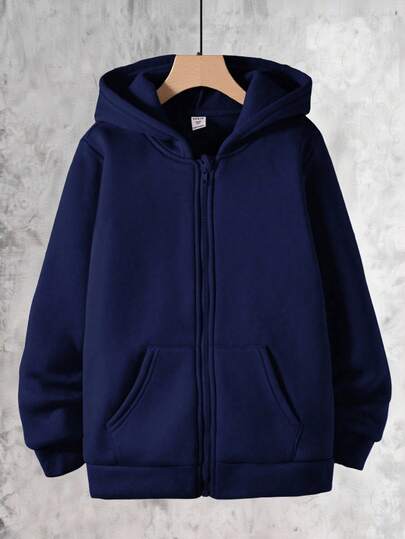 Vacaura Tween Boy Casual Solid Color Sweatshirt, Autumn/Winter