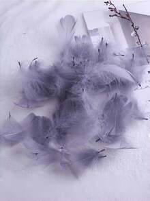 100根混色鹅毛，可用于手工制作、DIY圣诞装饰、天使翅膀和捕梦网制作、波西米亚风婚礼派对装饰、天然羽毛帽子制作、摄影道具、节日装饰品 - 彩色 - 查看 10