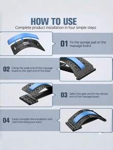 1PC Lumbar Support Cushion Yoga Pilates Back Stretcher Massage Magnets Spine Relaxation Neck Back Pain Relief Fitness Equipment Home Office Use