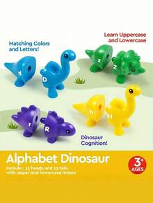 Rainbow Letters Dinosaur Alphabet Matching Toy Tactile Surfaces Interactive Learning Game Cognitive Development Family Bonding Activity Christmas Stocking Fillers Holiday Gift Ideas Scandinavian Style Cottage Core Aesthetic Must Haves - Multicolor - View 9