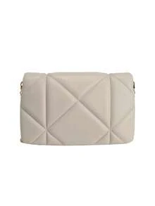 Embossed Quilted Women's Crossbody Bag Ivory - Ivory - View 2